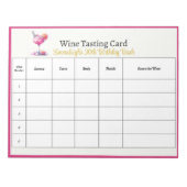  in Roze 30e Verjaardag Raad de Wijn Notitieblok (Voorkant)