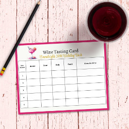  in Roze 30e Verjaardag Raad de Wijn Notitieblok