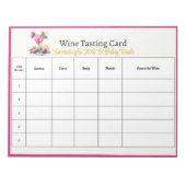 in Roze 30e Verjaardagsfeestje Raad de Wijn Notitieblok (Voorkant)