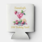  in Roze 30e Verjaardagsviering Blikjeskoeler (Achterkant)