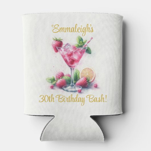 in Roze 30e Verjaardagsviering Blikjeskoeler (Achterkant)