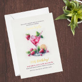  in Roze 30e Verjaardagsviering Folie Uitnodiging