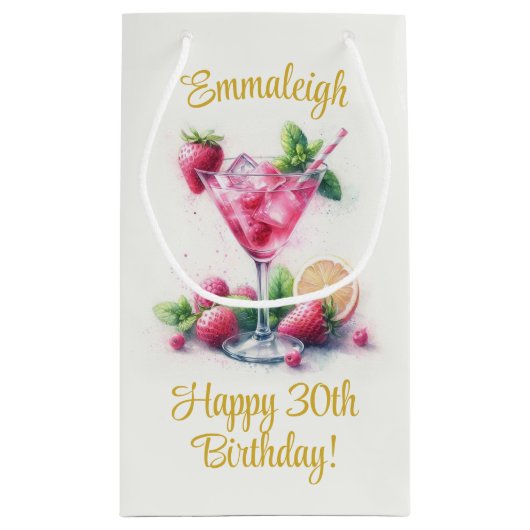 in Roze 30e Verjaardagsviering Klein Cadeauzakje (Achterkant)