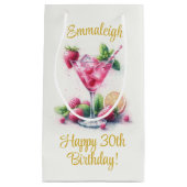  in Roze 30e Verjaardagsviering Klein Cadeauzakje (Voorkant)