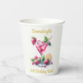  in Roze 30e Verjaardagsviering Papieren Bekers (Achterkant)