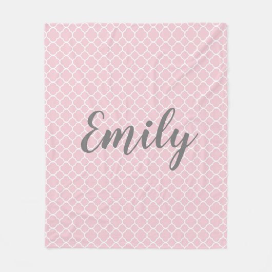  in Roze, aangepast Fleece Deken (Voorkant)