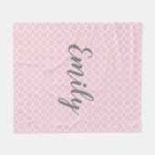  in Roze, aangepast Fleece Deken (Voorkant (Horizontaal))