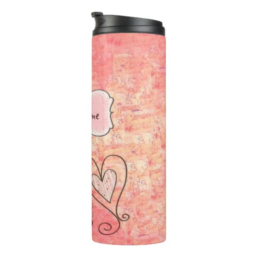  in roze aangepaste naam thermosbeker (Geroteerd rechts)