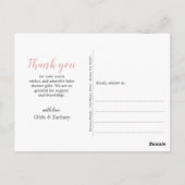  in roze aankondiging foto's briefkaart (Achterkant)