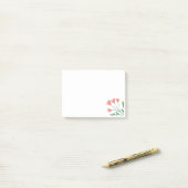  in roze aantekeningen na de gloeiing post-it® notes (Op bureau)