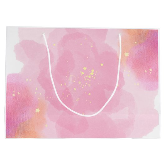 " in roze" Abstracte geschenktas Groot Cadeauzakje (Achterkant)