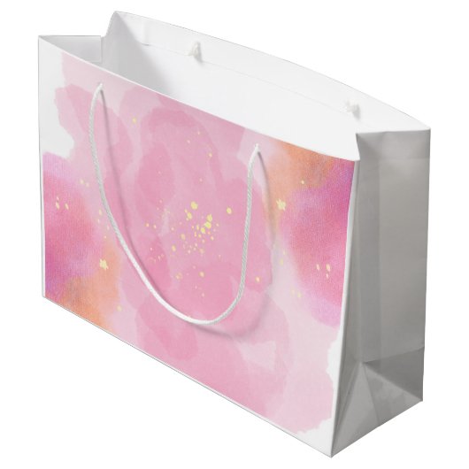 " in roze" Abstracte geschenktas Groot Cadeauzakje (Achterkant Gekanteld)