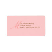 in roze adreslabel etiket (Voorkant)