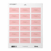  in roze adreslabel etiket (Full Sheet)