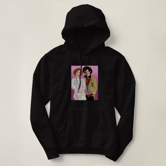  in Roze-Andie en Duckie Hoodie (Design voorkant)