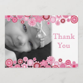  in Roze Baby Girl Foto: Hartelijk dank Bedankkaart