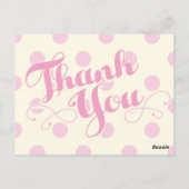  in roze Baby shower, dank u kaarten (Achterkant)