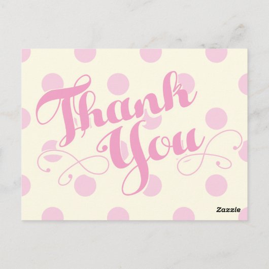  in roze Baby shower, dank u kaarten (Achterkant)