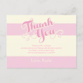  in roze Baby shower, dank u kaarten (Voorkant)