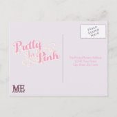  in roze Baby shower, RSVP-kaarten Uitnodiging Briefkaart (Achterkant)