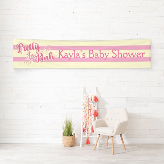  in roze Baby shower, Spandoek (Insitu)