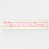  in roze Baby shower, Spandoek (Horizontaal)