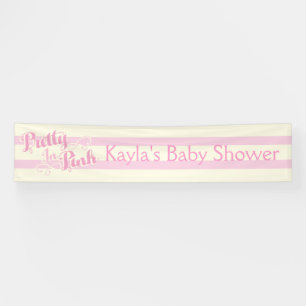 in roze Baby shower, Spandoek