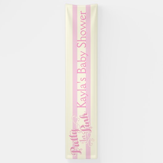 in roze Baby shower, Spandoek (Verticaal)