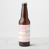  in Roze, Baby shower Wijnlabel Bier Etiket (Voorkant)