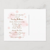  in roze Baby showers uitnodigings Briefkaart (Achterkant)