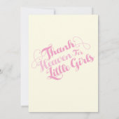  in roze Babyschoenen Kaart (Achterkant)