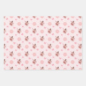  in Roze Ballerina Girl's Verjaardagsfeestje Inpakpapier Vel (Voorkant 3)