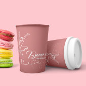 in Roze Ballerina Girl's Verjaardagsfeestje Papieren Bekers