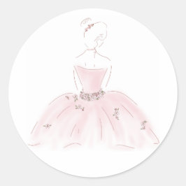 " in Roze" ballerina stickers