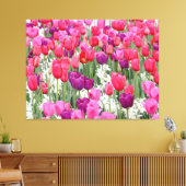  in roze bloemblaadjes canvas afdruk (Insitu (Woonkamer))