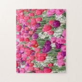 in roze bloemblaadjes legpuzzel (Verticaal)