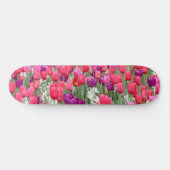 in roze bloemblaadjes persoonlijk skateboard (Horizontaal)
