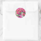in roze bloemblaadjes ronde sticker (Tas)