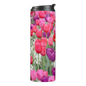 in roze bloemblaadjes thermosbeker (Gedraaid links)
