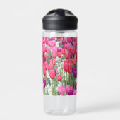in roze bloemblaadjes waterfles (Voorkant)