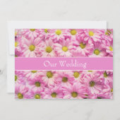 in roze bloemen bruiloft kaart (Achterkant)