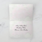  in roze bloemen - Verjaardgewijden Kaart (Binnen)