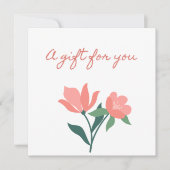  in roze bloemkjeskaartencertificaat kaart (Voorkant)