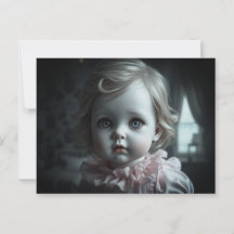 in roze, blond haar pop Briefkaart