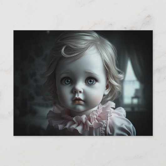 in roze, blond haar pop Briefkaart (Voorkant)