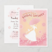  in Roze Bridal Shower Kaart (Voorkant / Achterkant)