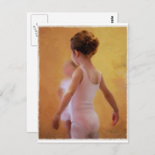 In roze briefkaart (Voorkant / Achterkant)