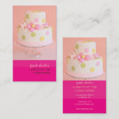 in roze bruidstaart visitekaartje (Voorkant / Achterkant)