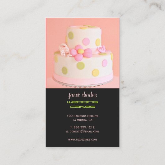  in Roze bruiloft Visitekaartje (Achterkant)