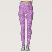  in Roze Cape Daisies Design Leggings (Voorkant)